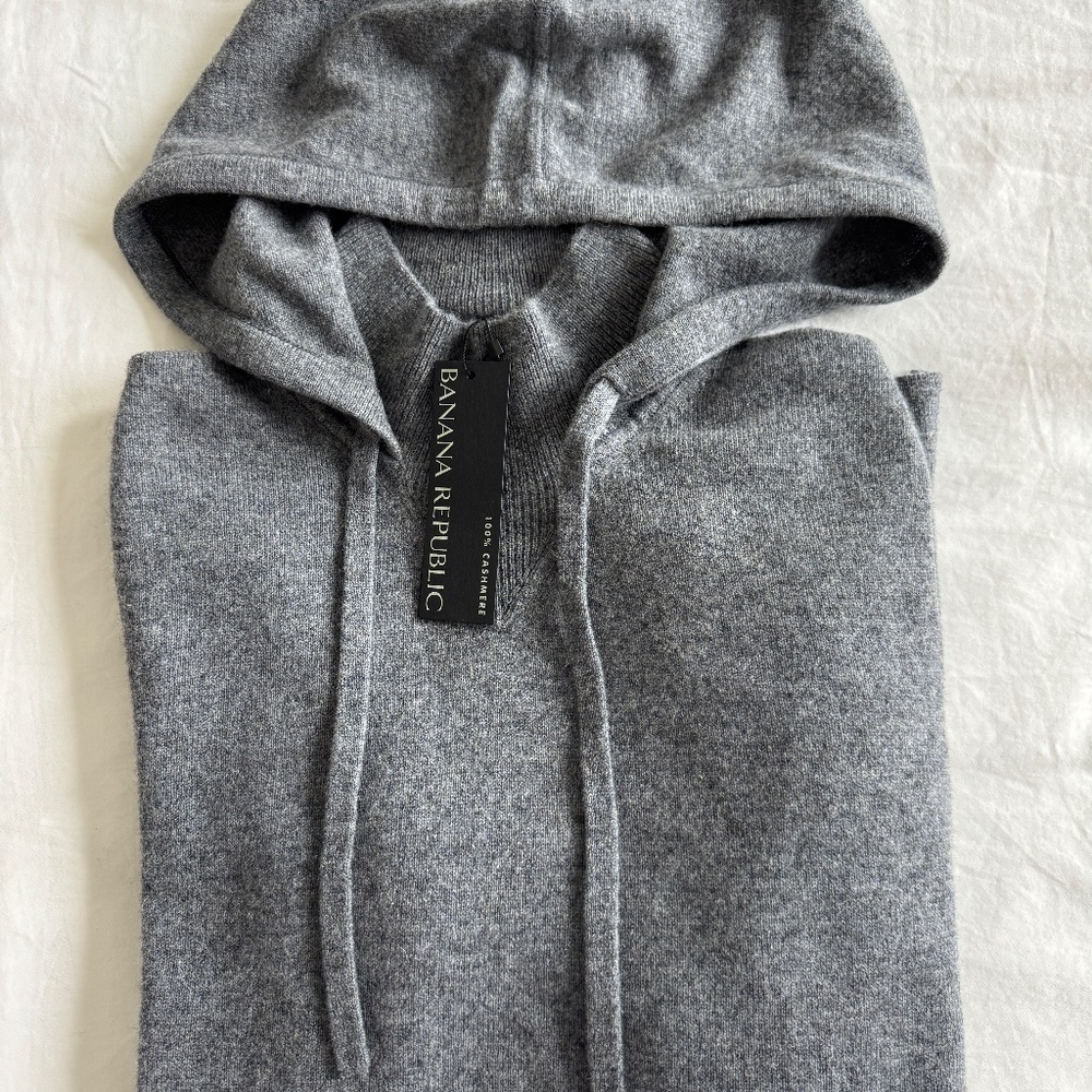NWT Banana Republic 100% Cashmere Dorito Hoodie